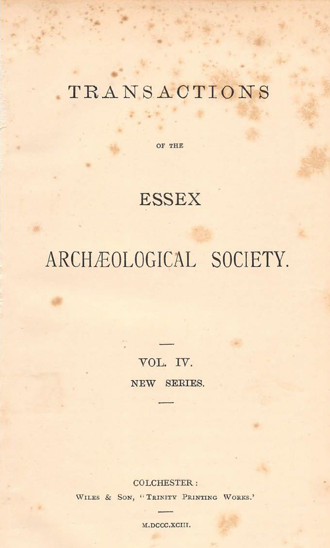 2nd Series, Volume 4 (1893) publications illustration 1